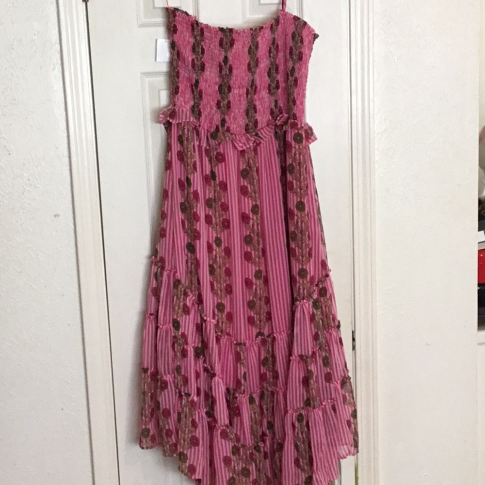 NWT Free People Pink Floral Alejandra Tiered Sundress - Picture 7 of 16